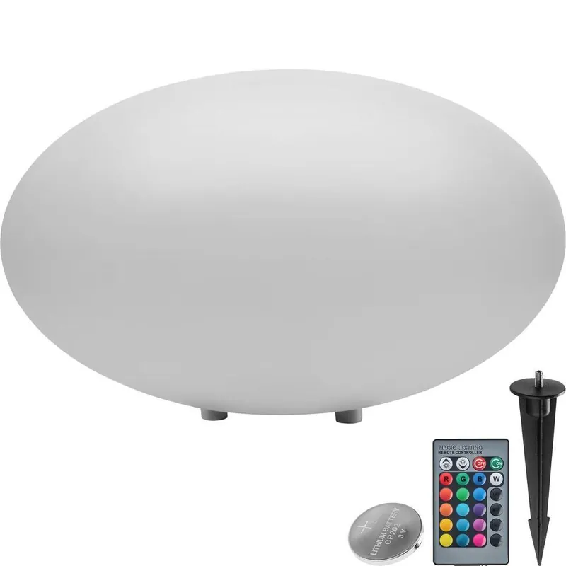 Aanbieding tectake Kogellamp Luminous Eye, LED, met afstandsbediening, Wit