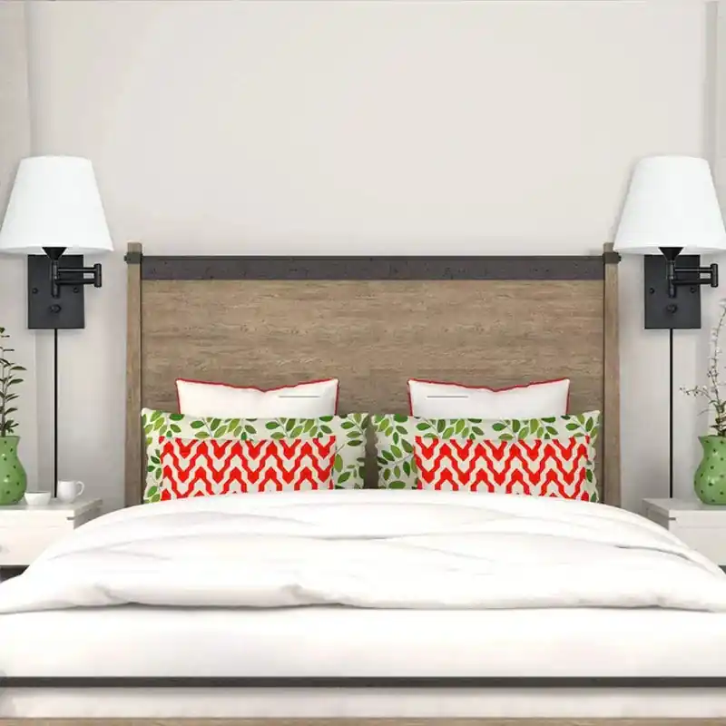 FlexiGlow - LED Wandlamp met Stoffen Kap Verstelbare Wandlamp Exclusieve Aanbieding