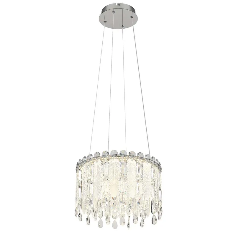 Rechtstreeks Van De Fabrikant LED hanglamp, kristallen, dimbare afstandsbediening, H 120 cm