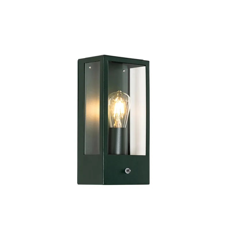 Qazqa wandlamp met daglichtsensor rotterdam groen e27 Superprijs