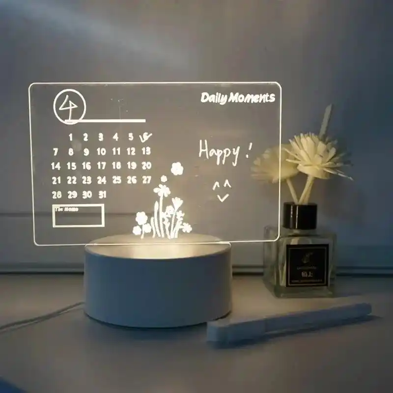MemoGlow - LED Notitielamp met Zwarte Schrijfplaat voor Slaapkamer & Bureau Uitverkoop