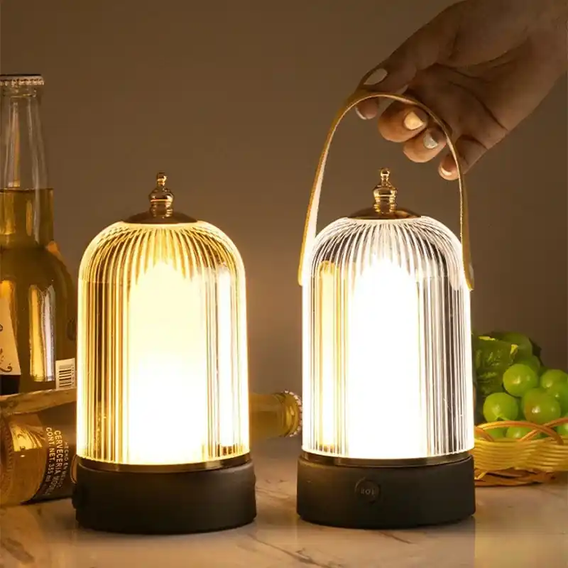 Seizoensaanbieding VintageGlow - Draagbare Retro Vogelkooi Tafellamp – Sfeervolle LED Verlichting in Klassiek Design