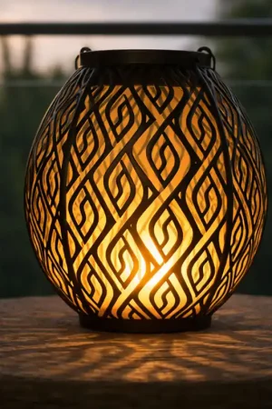 Tijdelijk Beschikbaar LED solarlamp, metaal, zwartgoud, H 90cm