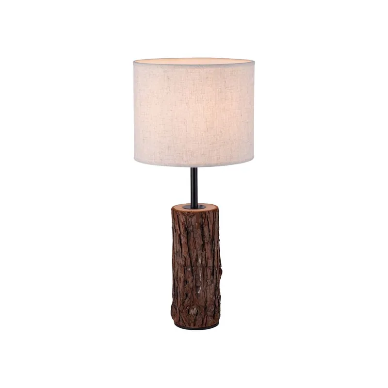 Hete Deal Tafellamp, houtdecor, stof, H 165 cm