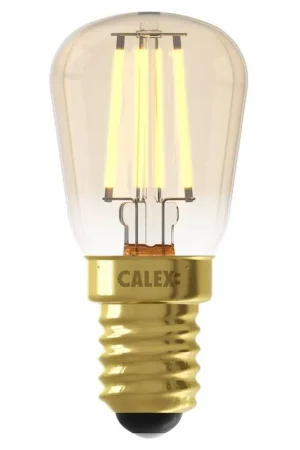 Calex LED buislamp - T26x58 - goudkleur - E14 - 2,7W - 250LM - dimbaar Korting