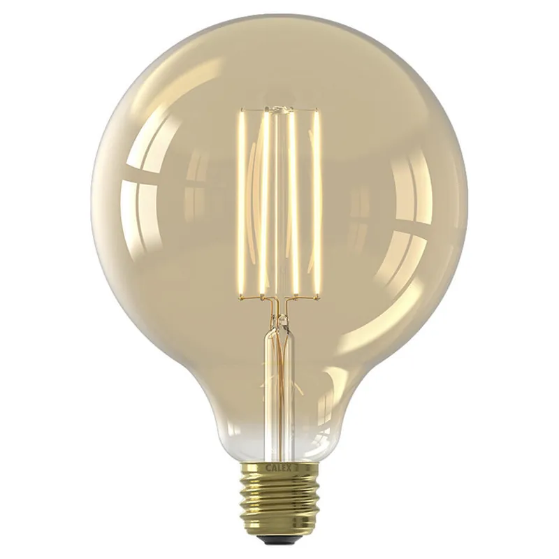 Dagaanbieding Calex LED globe - G125 - goudkleur - E27 - 4,5W - 470lm - dimbaar