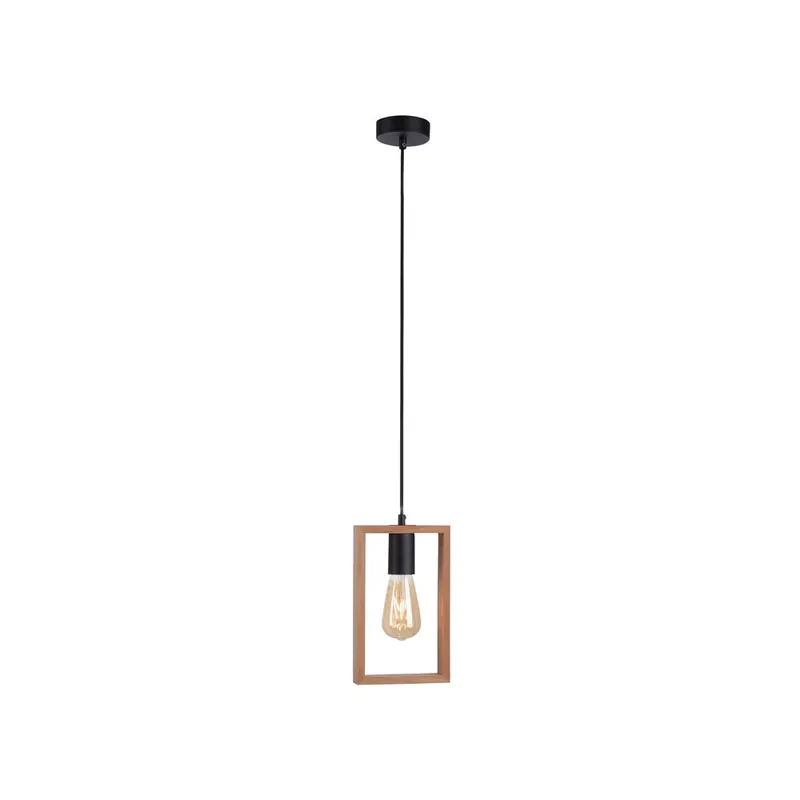 Laatste Kans Hanglamp, hout, zwart, H 120 cm