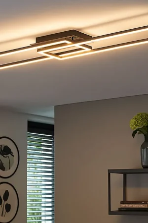 Beperkte Voorraad LED plafondlamp, dimbaar, beweegbaar, zwart, L 54 cm