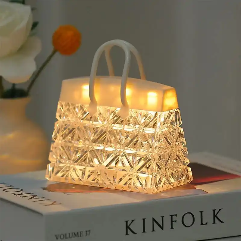 LumiBag - Creatieve Dimbare LED Nachtlamp in Handtasvorm voor Slaapkamer & Woonkamer Betrouwbaar