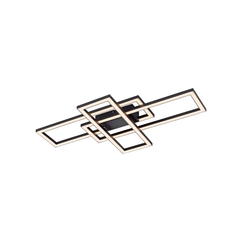 Exclusieve Aanbieding LED plafondlamp zwart, dimbaar, L 65 cm