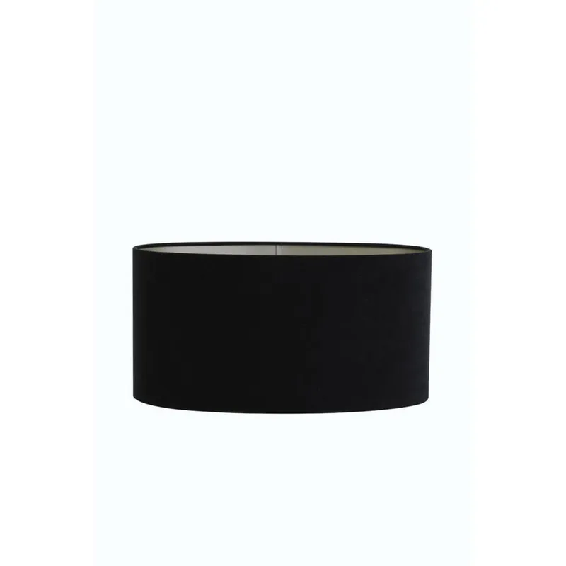Tijdelijk Beschikbaar Lampenkap Ovaal Velours - Zwart - 38x17,5x19cm