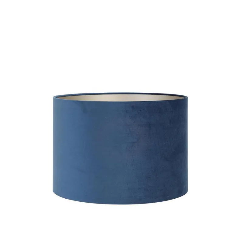 Beperkt Aanbod Cilinder Lampenkap Velours - Petrol Blue - Ø30x21cm