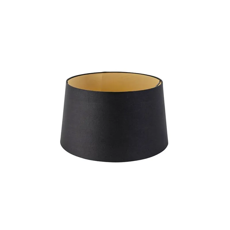 Qazqa rond rond schuin katoen zwart Premium