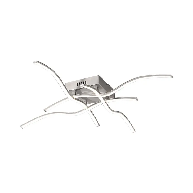 LED plafondlamp, zilver, golf design, L 78 cm Koopje