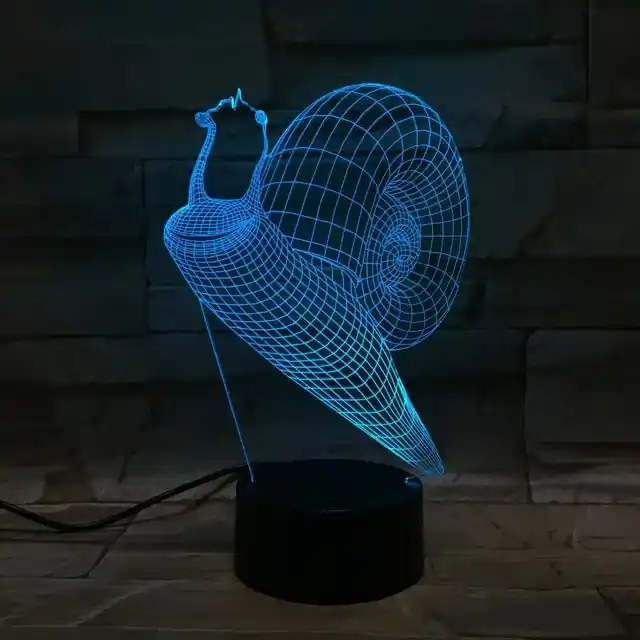 GlowSnail - 3D LED Nachtlampje met Kleurverandering en Dimbare Functie Laatste Versie