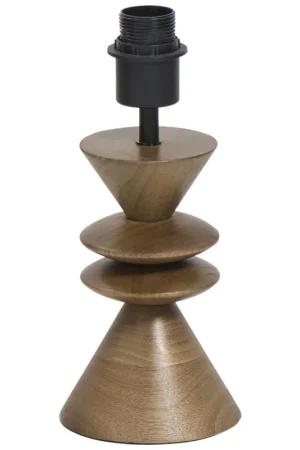 Betaalbaar Lampvoet Timber bruin E27 - 30x13x13 cm