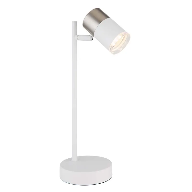 Voordeelprijs Tafellamp, metaal, wit, tuimelschakelaar, H 35 cm
