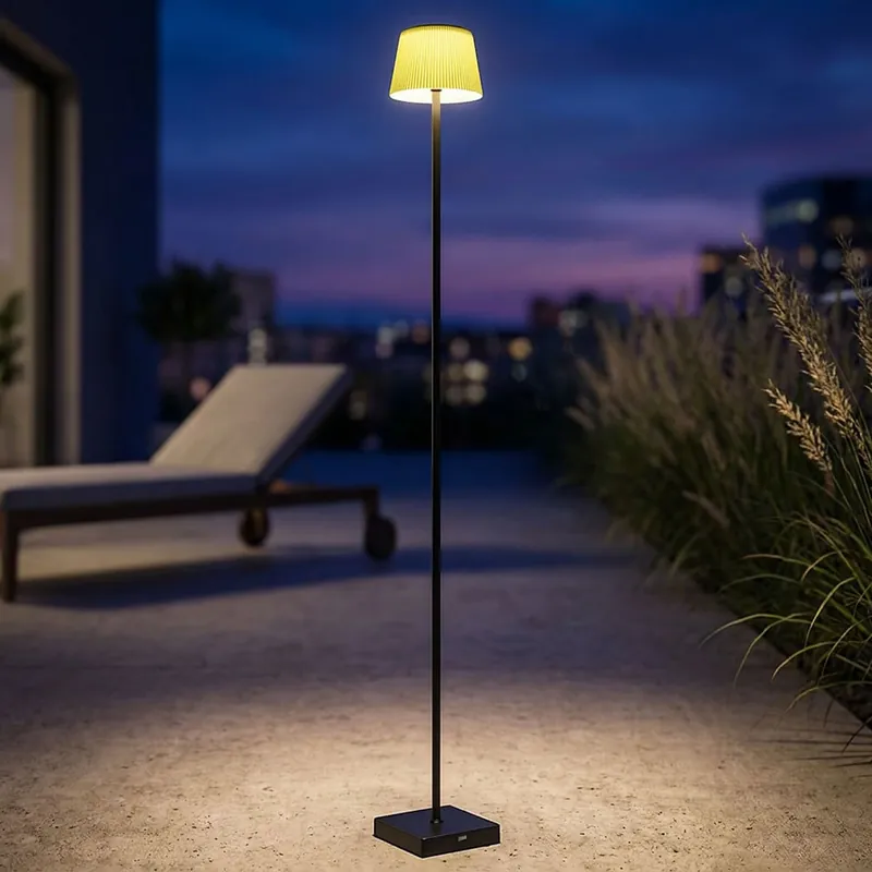Exclusieve Aanbieding LED vloerlamp, touchdimmer, USB, CCT, zwart, H 120 cm