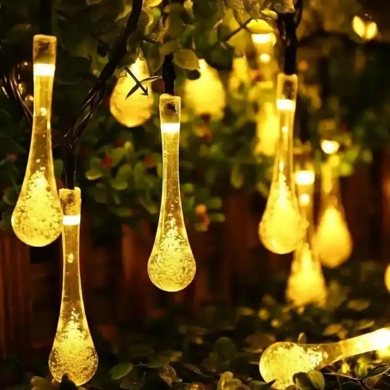 Express Levering GlowDew - Zonne-energie Waterdruppel Lichtslinger – LED Buitenverlichting, Weerbestendig & Decoratief