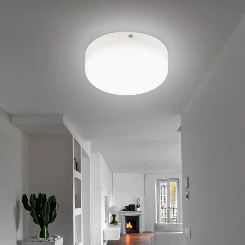Voordeelprijs LED plafondlamp, mat wit, D 12 cm