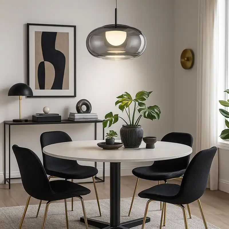 Favoriet LED hanglamp, rookglas, in hoogte verstelbaar, H 150 cm