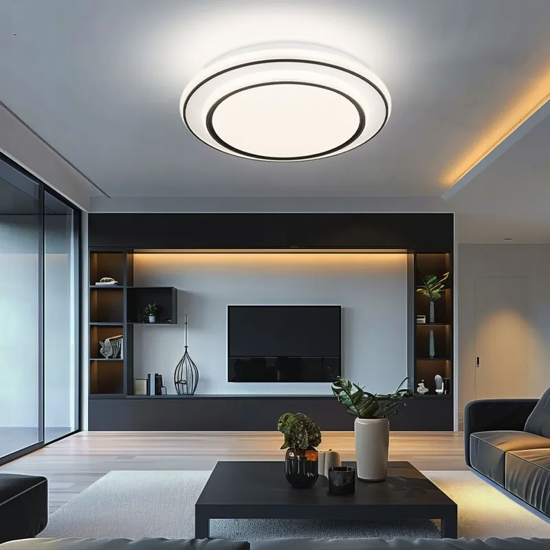 LED plafondlamp, mat wit, mat wit, D 39 cm Speciale Aanbieding