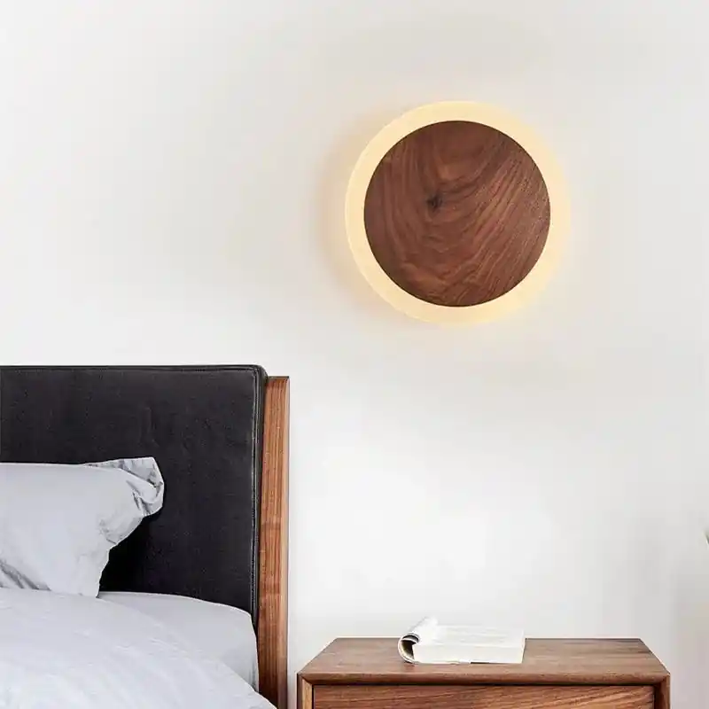 PureWalnut - Walnoot Aura Wandlamp | Natuurlijke Elegantie Laatste Kans