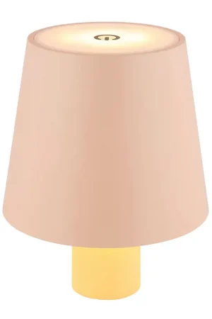 Beperkte Voorraad LED fles lamp, tafellamp perzik, touch dimbaar, H 13 cm