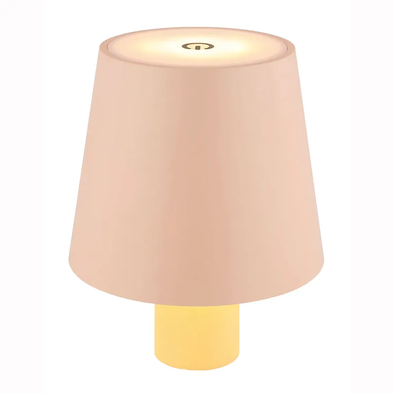 Beperkte Voorraad LED fles lamp, tafellamp perzik, touch dimbaar, H 13 cm