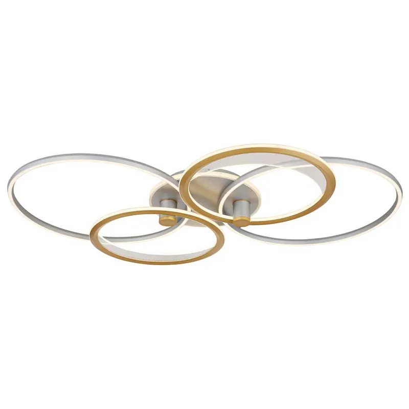 Laatste Kans LED plafondlamp, goud, dimbaar, timer, afstandsbediening