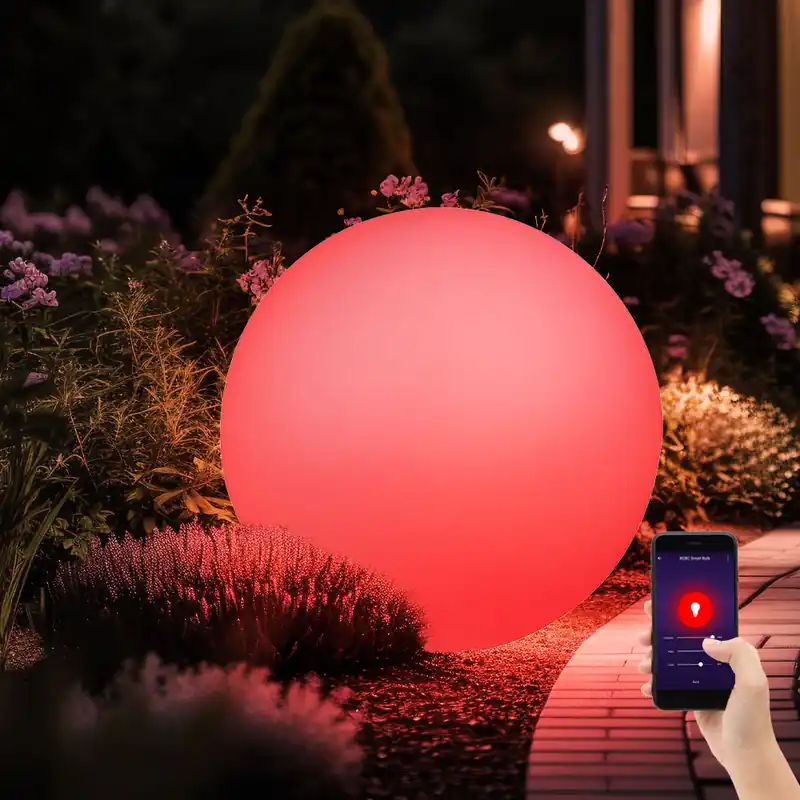 Snelle Levering RGB LED-bollamp, wit, app/voice control D 40 cm