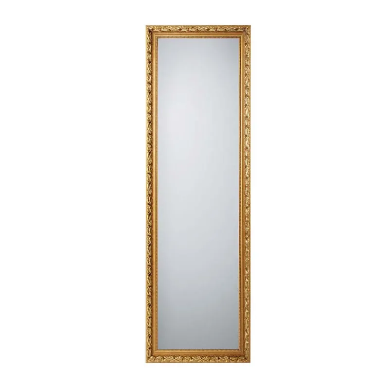 Wandspiegel, goudkleurig hout, h 150 cm Shop Nu