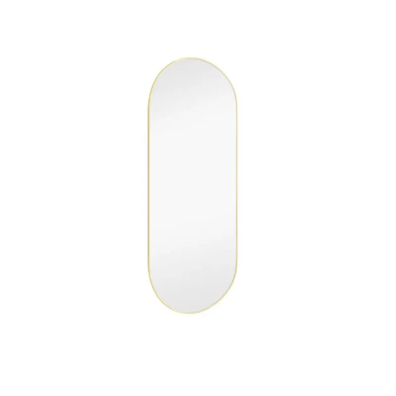Wandspiegel, goudkleurige lijst, ovaal, h 70 cm Laatste Kans