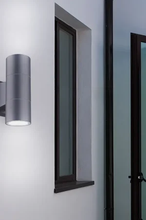 Alleen Vandaag Buitenwandlamp, antraciet aluminium, Up Down, H 16 cm