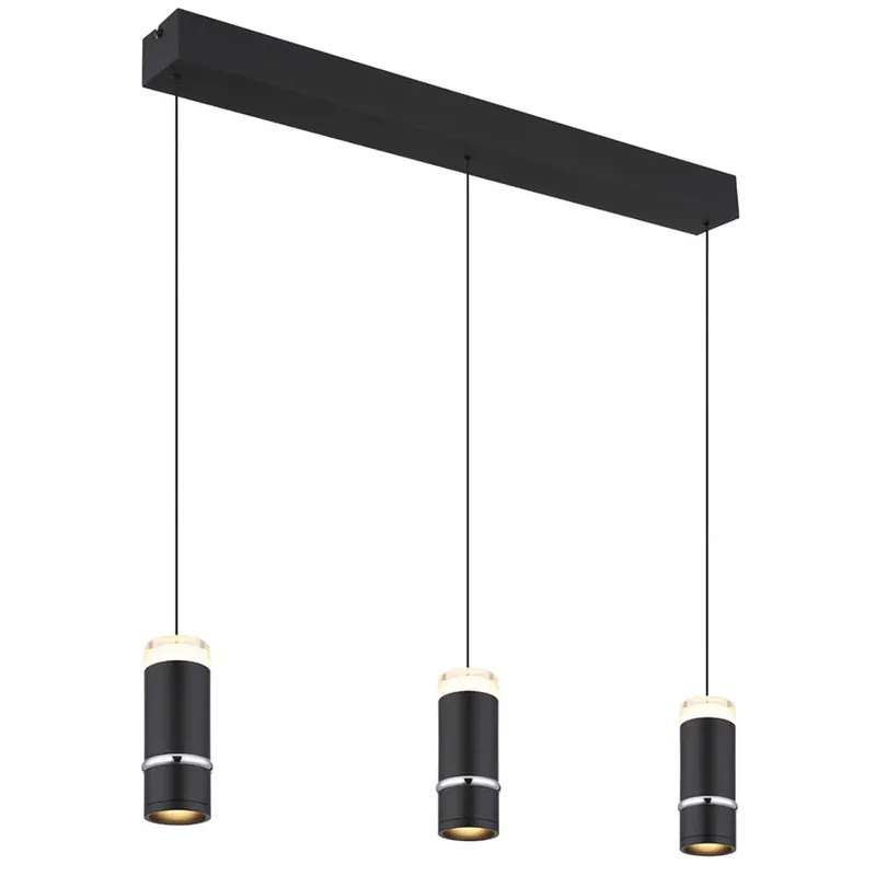 Tijdelijk Beschikbaar LED hanglamp, metaal, zwart, in hoogte verstelbaar