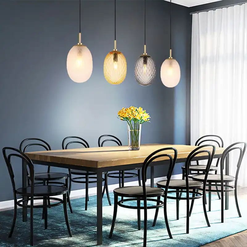 Hanglamp, metaal, goudkleur, glas, 4-vlam Op = Op