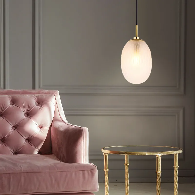 Nieuw Hanglamp, metaal, goudkleur, glas, 1-lamp