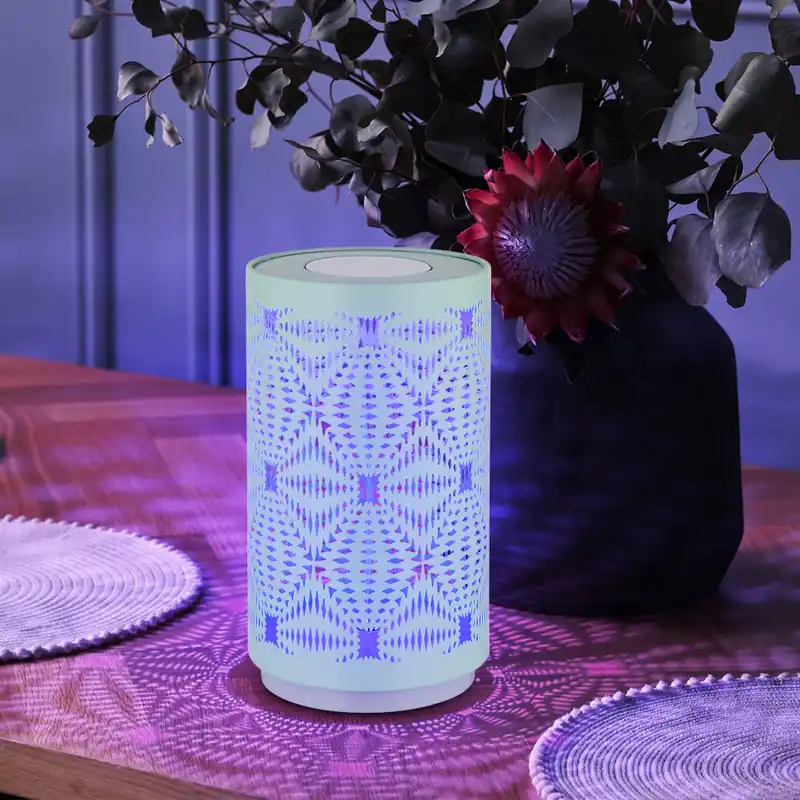 RGB LED tafellamp, oplaadbare batterij, touch, groen, H 14 cm Tijdelijk Beschikbaar