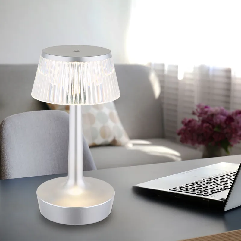 Gecertificeerd LED tafellamp, kristal, touchdimmer, H 23 cm