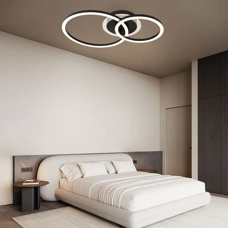 LED plafondlamp, metaal, zwart, dimbaar, memory, L 50 cm Betrouwbaar
