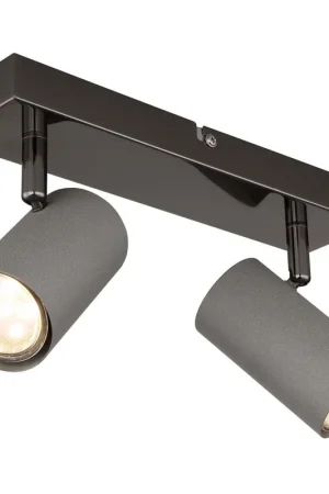 Voordeelprijs Plafondlamp, grijs, beweegbare spots L 26 cm