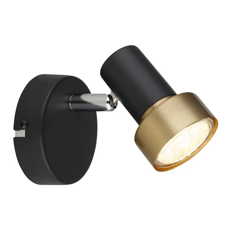 Wandlamp, zwartgoud, beweegbare spot, H 10,8 cm Snelle Levering