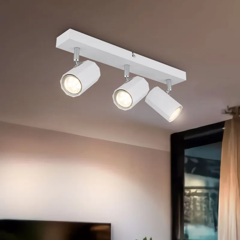 Plafondlamp, wit, verstelbare spot, L 39cm Gereduceerde Prijs