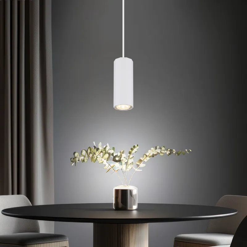 Hanglamp, wit metaal, H 120 cm Laatste Versie