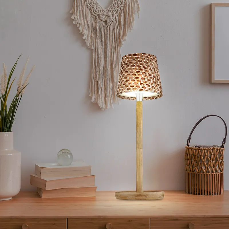Meest Verkocht LED tafellamp, bamboe, touchdimmer, H 33 cm