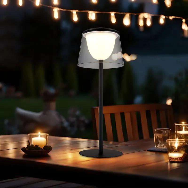Merkproduct LED tafellamp, binnen buiten, smoke, touch dimmer, H 34 cm