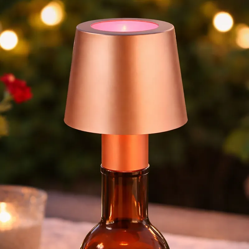 RGB LED tafellamp, flesvormige top, goud, touch, H 14 cm Exclusieve Aanbieding
