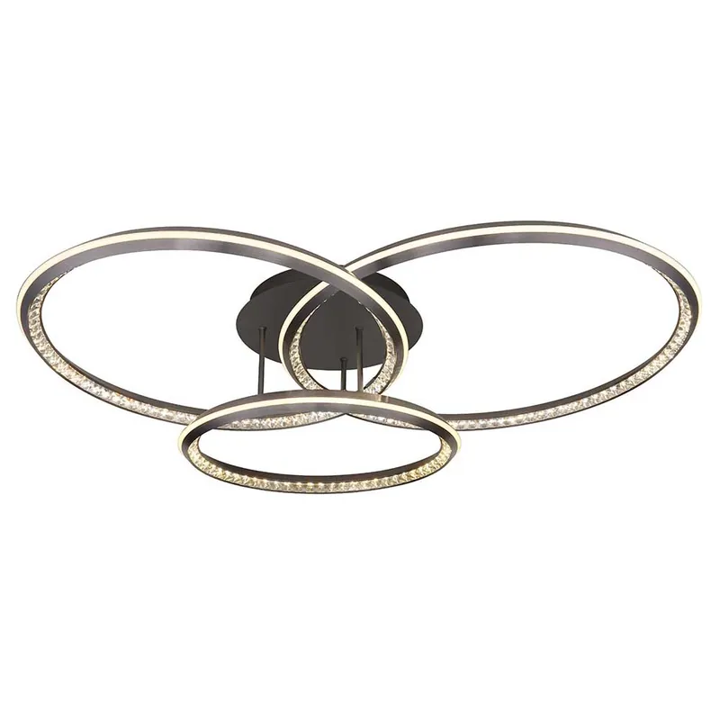 LED plafondlamp, kristallen, dimbaar, afstandsbediening, L 109,5 cm Alleen Vandaag