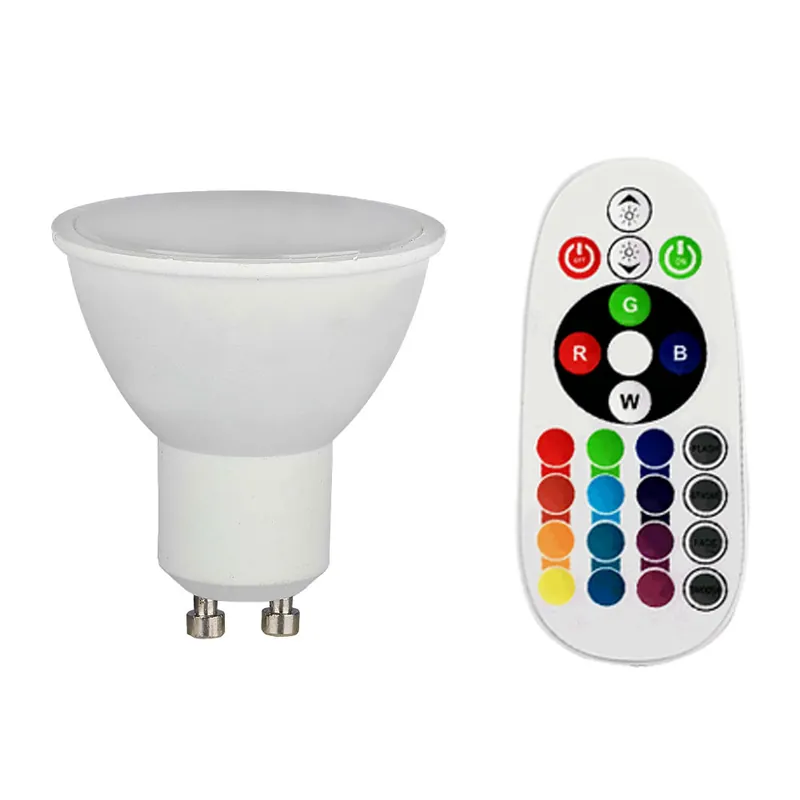 Laatste Kans RGB LED 4,8 watt GU10 lamp, 3000K, DxH 4,8x5,5 cm