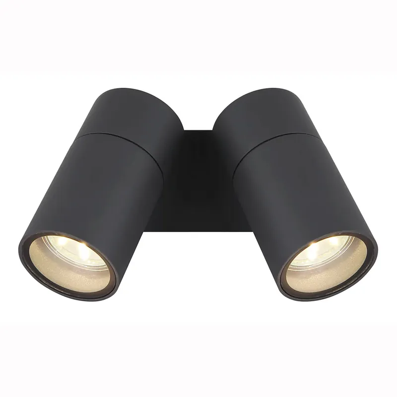 Wandlamp voor buiten, 2 vlammen, aluminium, beweegbaar, H 11,8 cm Hete Deal
